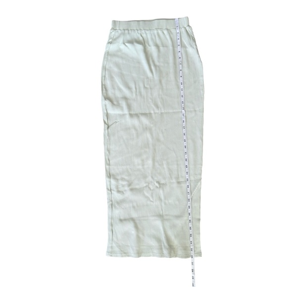 Ribbed Skirt High Waist Sage Green Medium - Picture 6 of 6